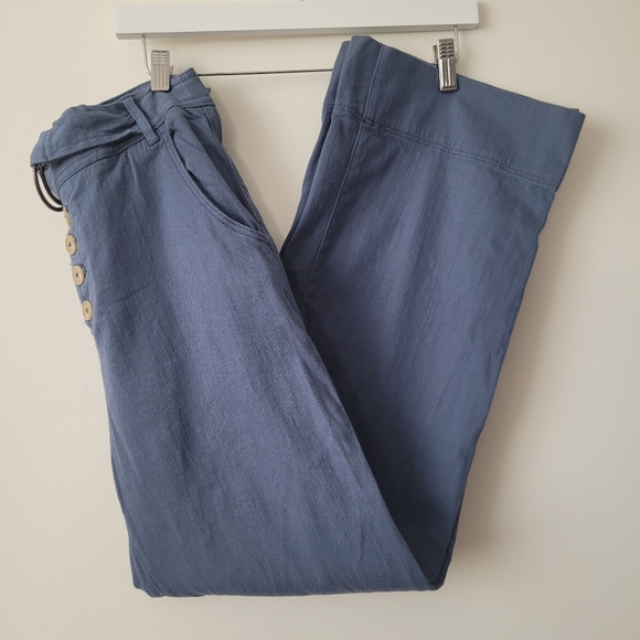 Anthropologie High Rise Wide Leg Button Fly Pants Size 4 - Picture 2 of 9